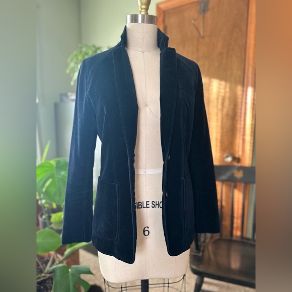 Vintage Black Velvet Blazer Womens XS Made In Japan - Picture 5 of 8